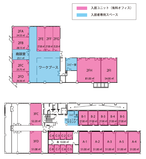 Sapporo Business VILLAGEのフロアーマップ